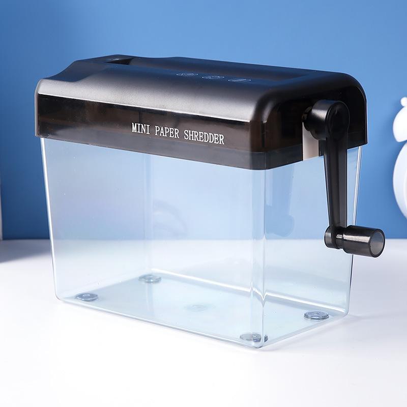 Портативный ручной мини-уничтожитель бумаг - бесшумный A4 с ручным приводом для домашнего офиса