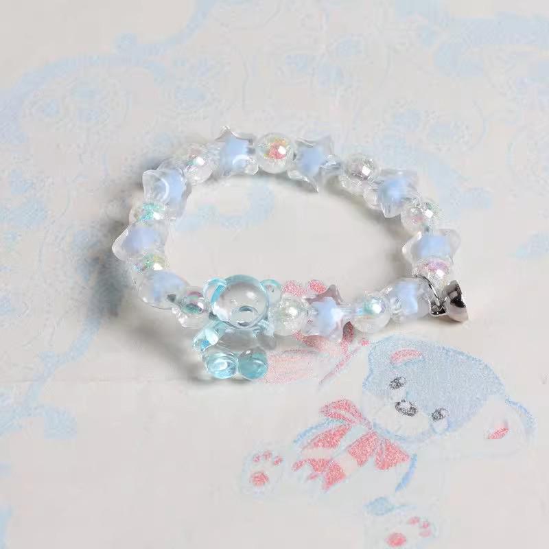 Красочные браслеты с бусинами в стиле преппи с мишками для пар и друзей