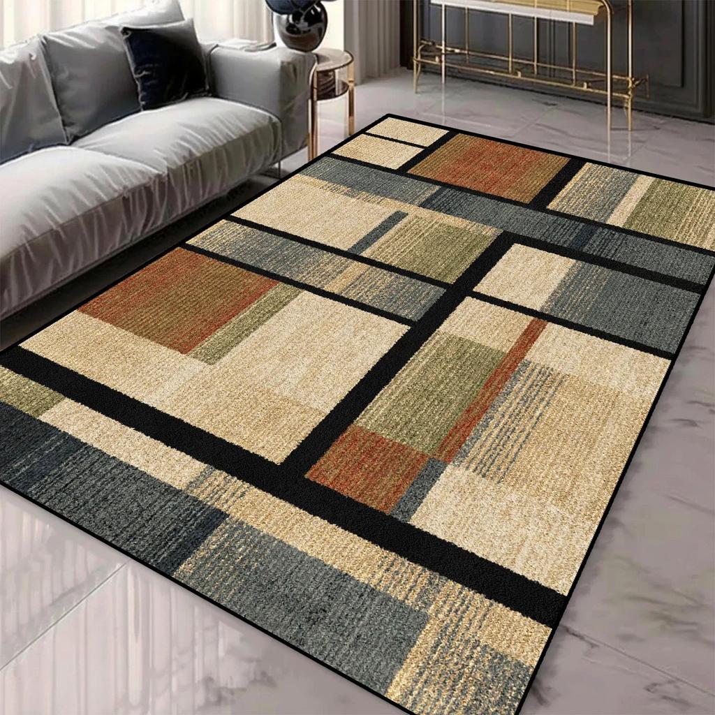 Simplicity Geometry Carpets for Living Room Sofa Area Soft Rug Light Luxury Home Decoration Floor Mat Room Bedside Carpet