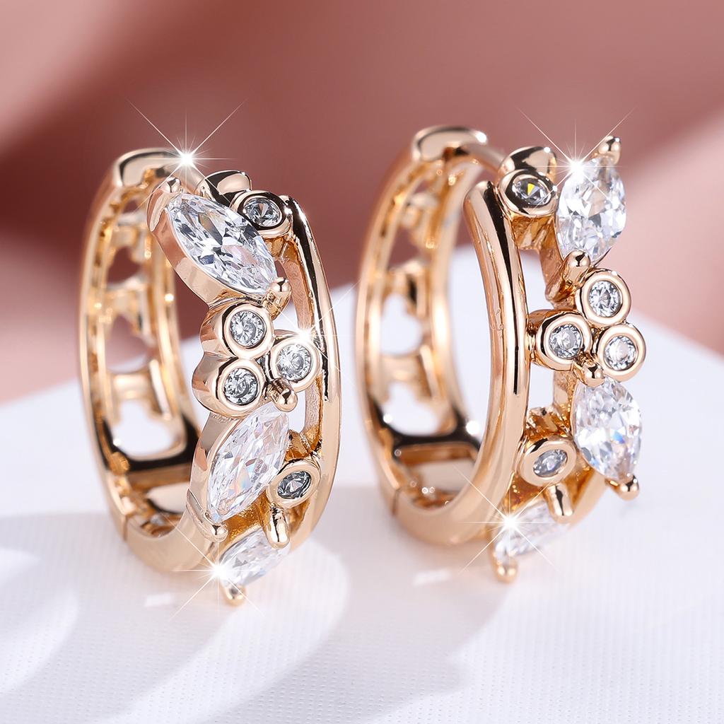 1 пара серег-капель золотого цвета с огранкой «маркиз», белый, синий, черный, с камнями, висячие серьги-крючки в виде листьев, в цветочном стиле, свадебные украшения, подарки