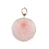 1PC Fluffy 9cm Fox Fur Bag Pendant Car Keyring Pompom Ball Keychain Gift Metal Ring Fashion Charm