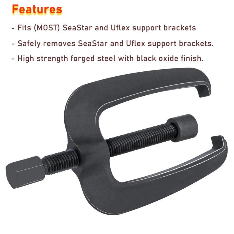 Marine Hydraulic Steering Support Bracket Puller Removal Tool Fits for Seastar, Uflex Boat Outboard Tools -Black