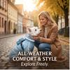 Waterproof Four-Legged Tail-Covering Dog Raincoat with Built-In Backpack Leash-Ready for Small Medium Dogs Rainy Day Outdoor Walks & Trips