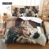 Lovely Cat Bedding Set Duvet Cover Set 3d Bedding Digital Printing Bed Linen Queen Size Bedding Set Fashion Design