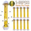 1-10 шт. Желтая липкая ловушка для мух, ловушка для мух и уничтожитель комаров, липкая доска, ловушки для мух для сада, двора, фермы