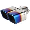 Universal Stainless Steel Car Modified Double Exhaust Pipe Rear Muffler Tip Tail Throat