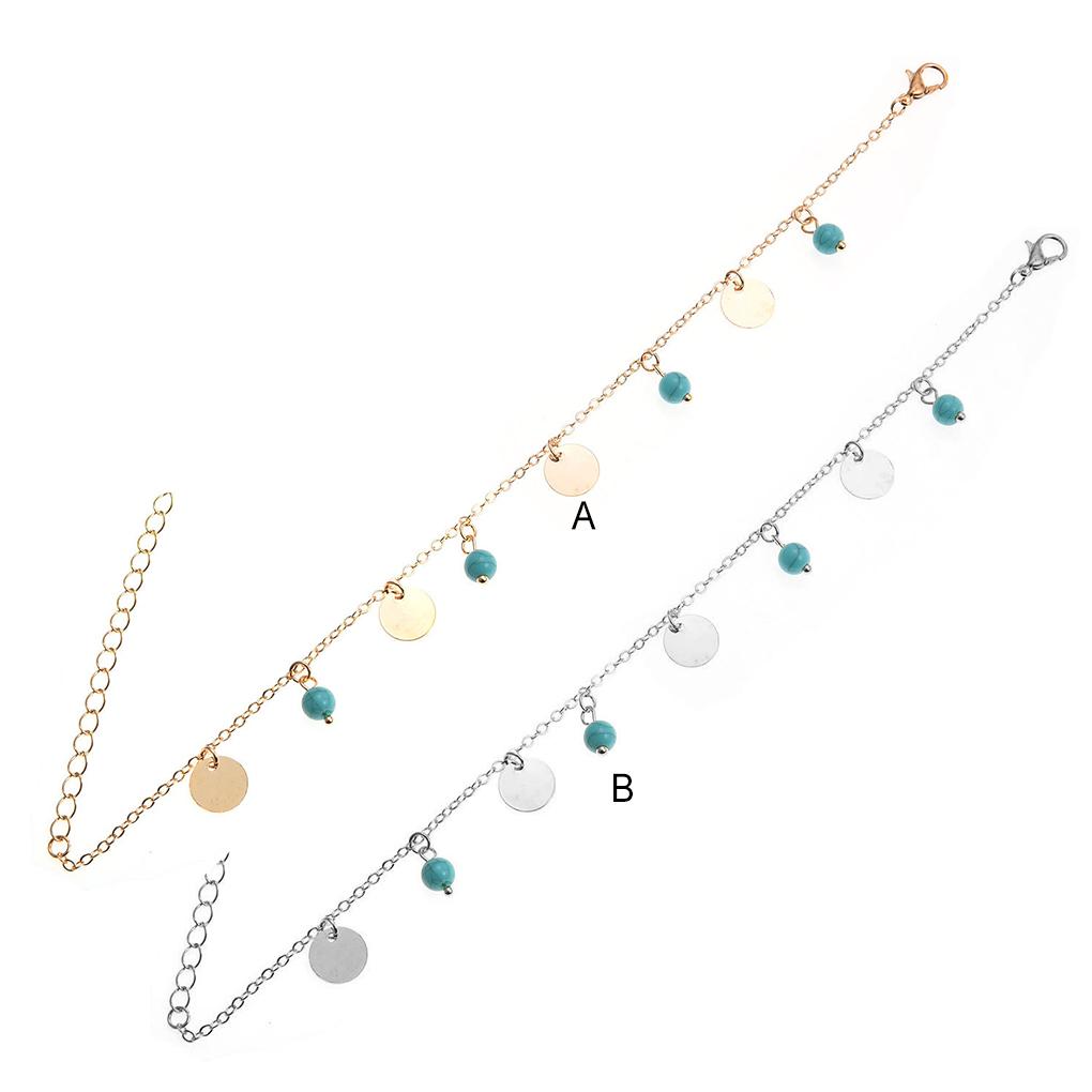 Браслеты на щиколотку Изысканные Универсальные Украшения из Бирюзы Прочные Аксессуары С Днем Святого Валентина Пляжные Подарки Цепочки для ног для Женщин