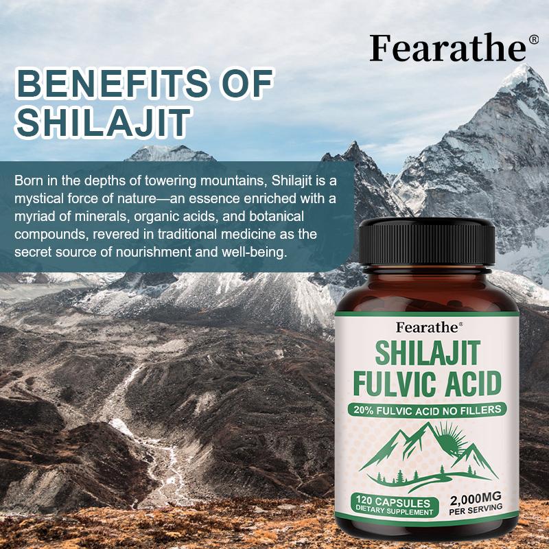 Shilajit Fulvic Acid 20% Capsules (filler-free) – Supports memory and brain function 120 capsules