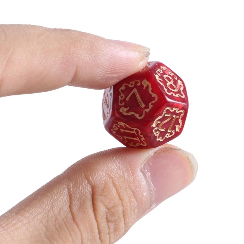 7 шт. Акриловые многогранные кубики с узором дракона, сменные кубики для ролевых игр, аксессуары для настольных игр, долговечные