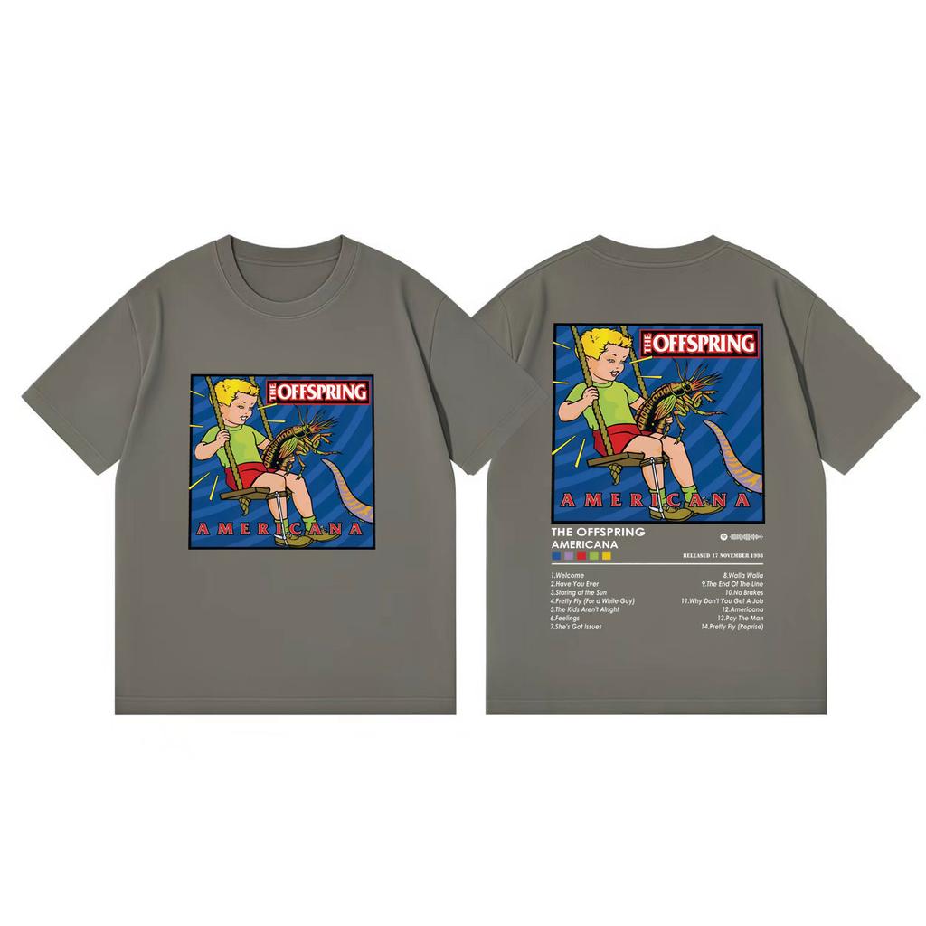The Offspring Americana Album Graphic T Shirts Punk Rock Pop Music Short Sleeve Tshirt Men Women Casual Fashion Loose Tshirts