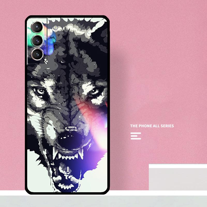 Волк Арт Черный Чехол Для Телефона Для Samsung Galaxy S25 S26 Ultra S20 S21 S22 S23 S24 Plus S10 S25 FE Чехол Coque