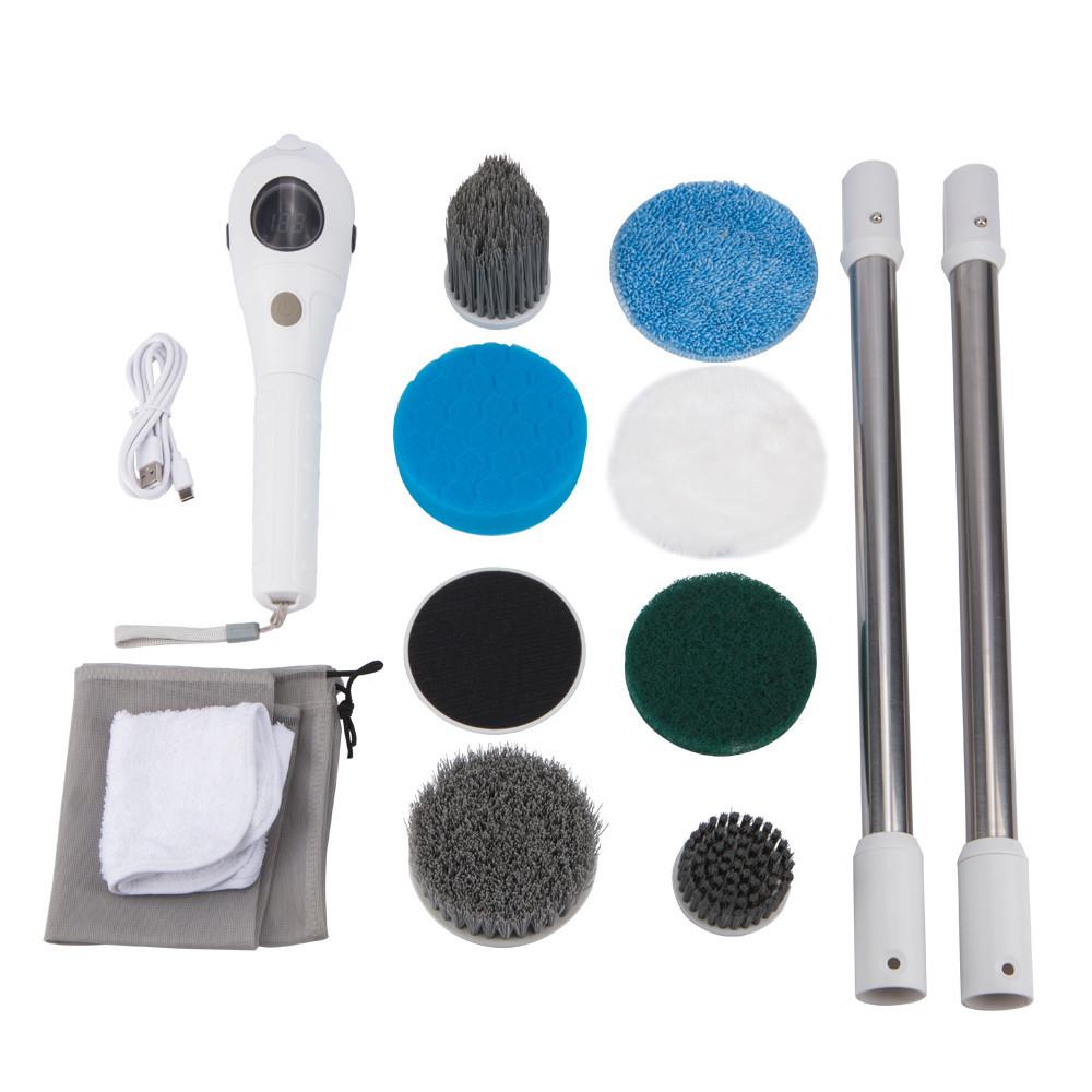 8 в 1 белая многофункциональная электрическая щетка для чистки бытовая беспроводная вращающаяся щетка для чистки ванной комнаты кухонный гаджет для чистки