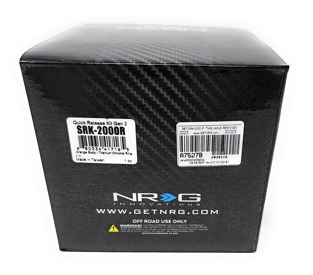 NRG Gen Steering Wheel Quick Release Kit Orange Body Titanium Chrome Ring SRK-200OR 2.0 - &