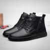 Мода 2024 Новые мужские ботинки Большой размер 38-46 Винтажные деловые Высокое качество Мужская обувь Повседневная мода На шнуровке Сохраняющие тепло ботинки для мужчины