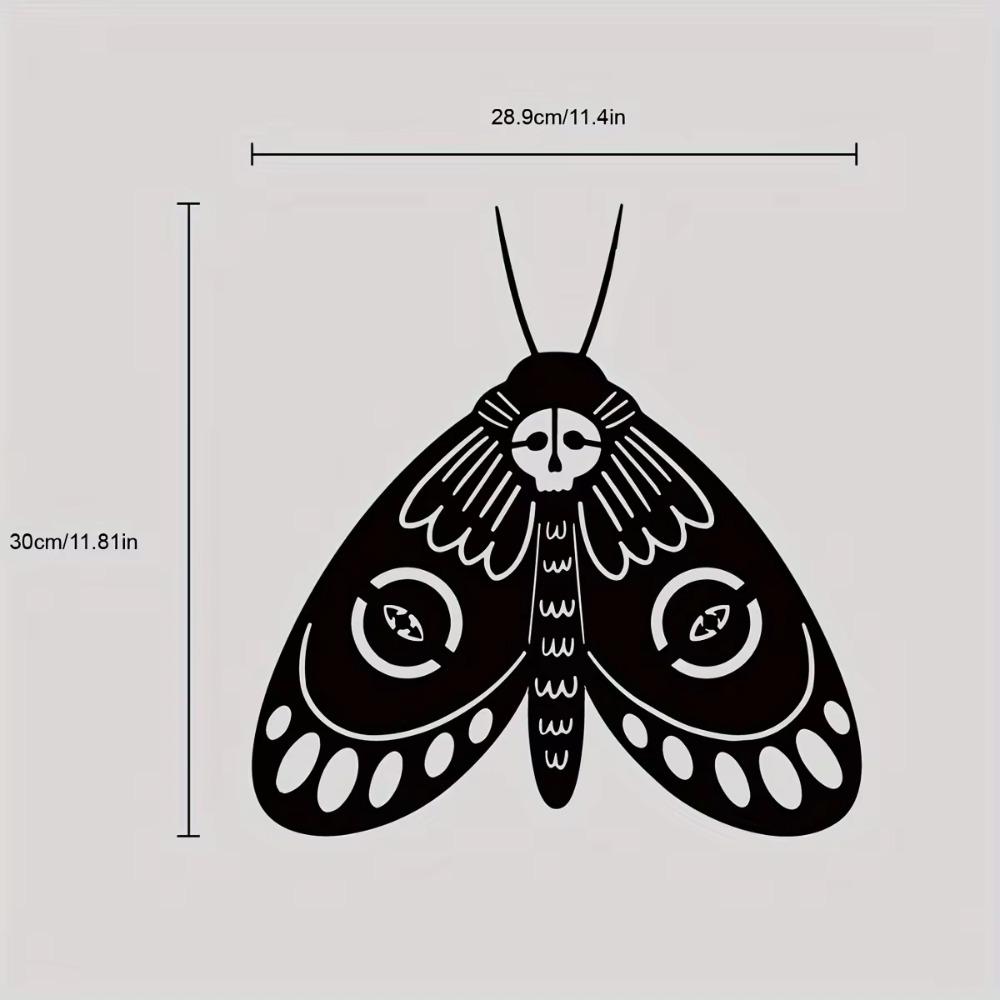 1pc Death's Head Moth Metal Wall Art - Gothic Style Metal Décor for Home, Ideal for Indoor Decoration and Unique Wall Art Accent