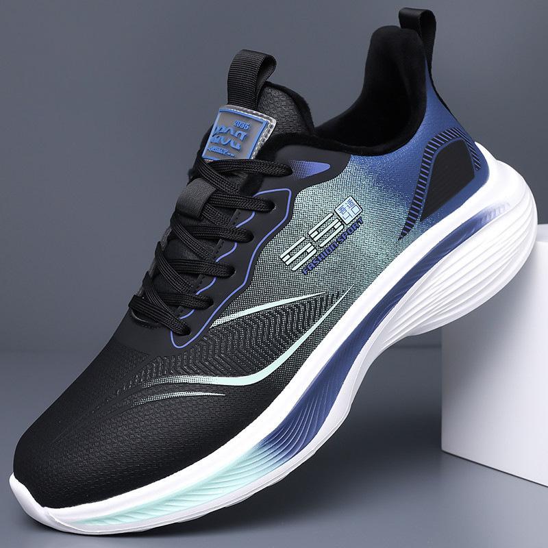 Shoes autumn and winter men's shoes casual breathable waterproof wear-resistant lightweight leather surface winter fashion running sports shoes