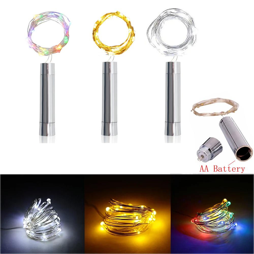 1/2/3 м пробковые огни для бутылок вина, светодиодные звездные гирлянды, медная проволока, рождественские праздники, Новый год, лампа для бутылок