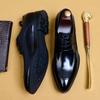 Black Leather Shoes Men'S Leather Pointed Business Dress Men'S British Wedding Groom Men'S Shoes