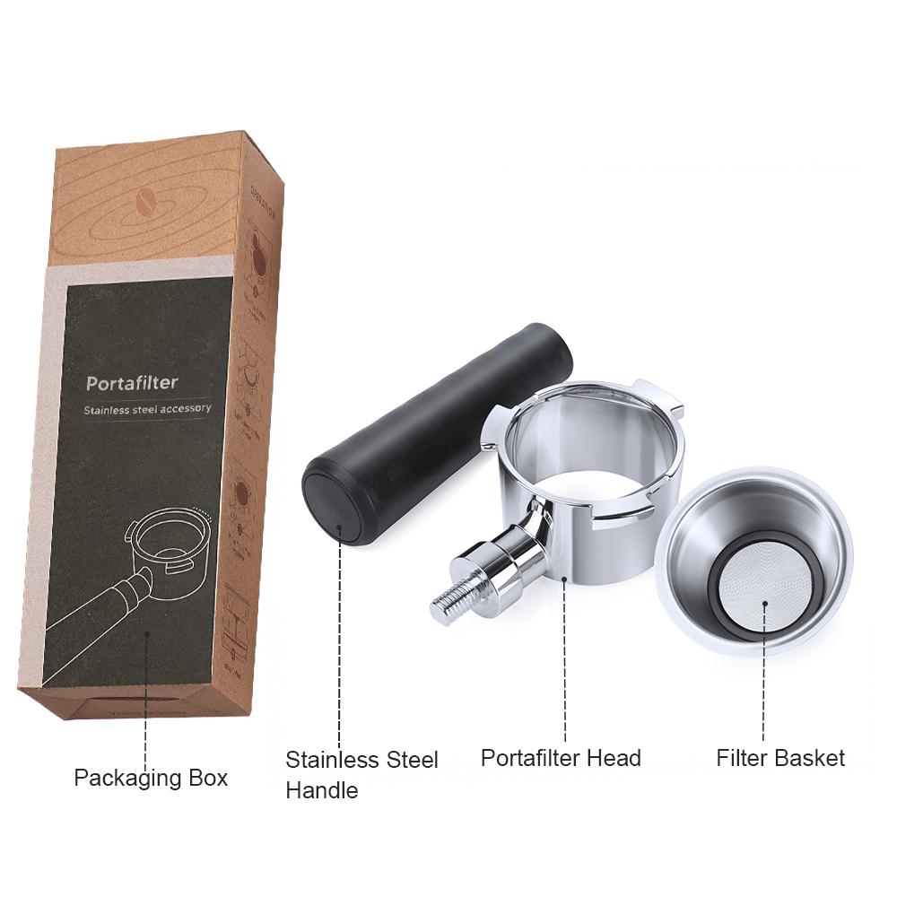 Корзина фильтра бездонного портафильтра 51 мм в комплекте с 3 запасными частями из нержавеющей стали