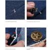 5pcs Replacement No-Sewing Metal Button Detachable Pants Pins Portable Repair Kit