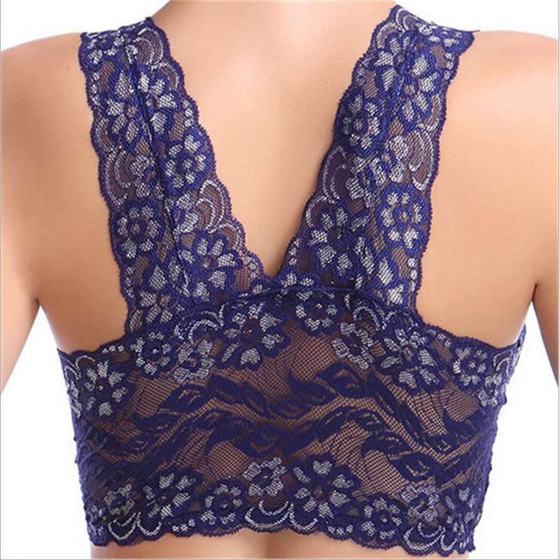 Sexy Bra Comfortable Bra Vest-Style Full Lace Women's Breathable Wireless Sports Bra Full Lace Underwear Binding Sleep