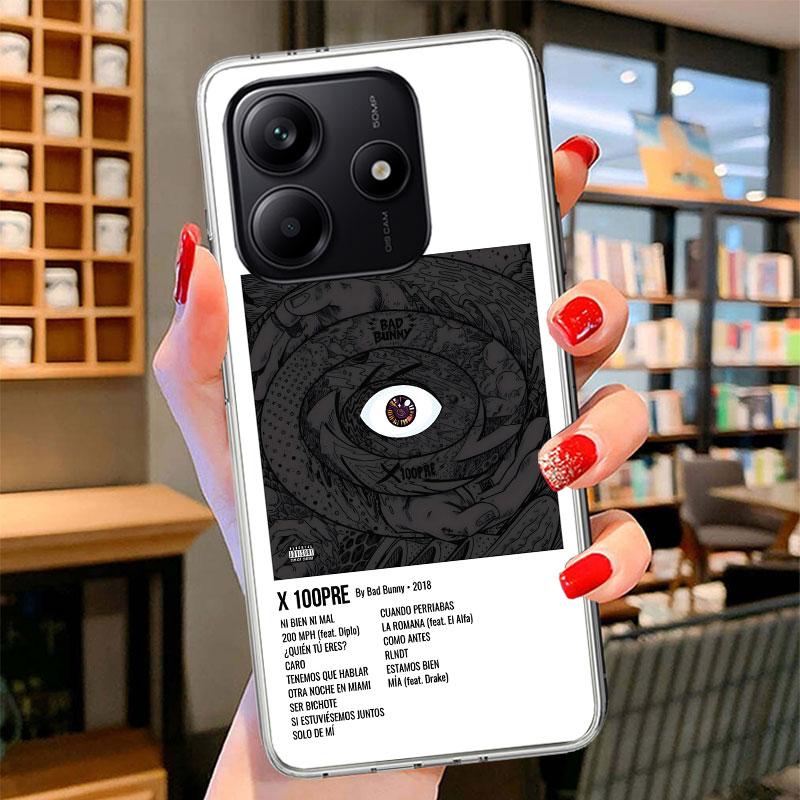 Чехол для телефона Bad Bunny X100pre для Xiaomi Redmi Note 15 14 13 12 11 10 Pro Plus 14S 12S 11S 11T 11E 10S Мягкий чехол-бампер Redmi Нет