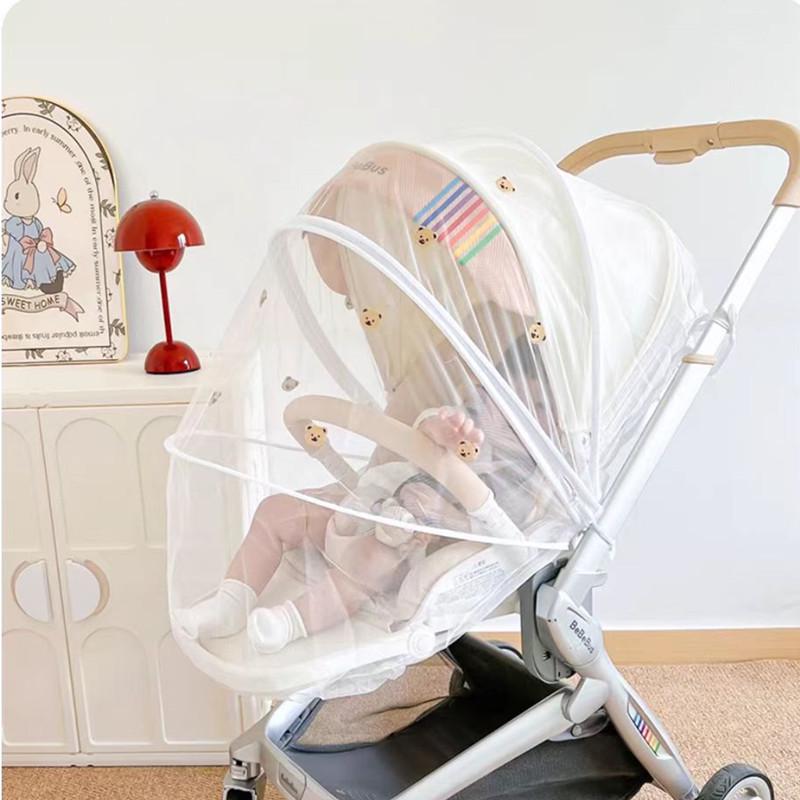 Universal Full-Cover Baby Stroller Mosquito Net - Enlarged, Dense, Anti-UV Protection for High View Strollers