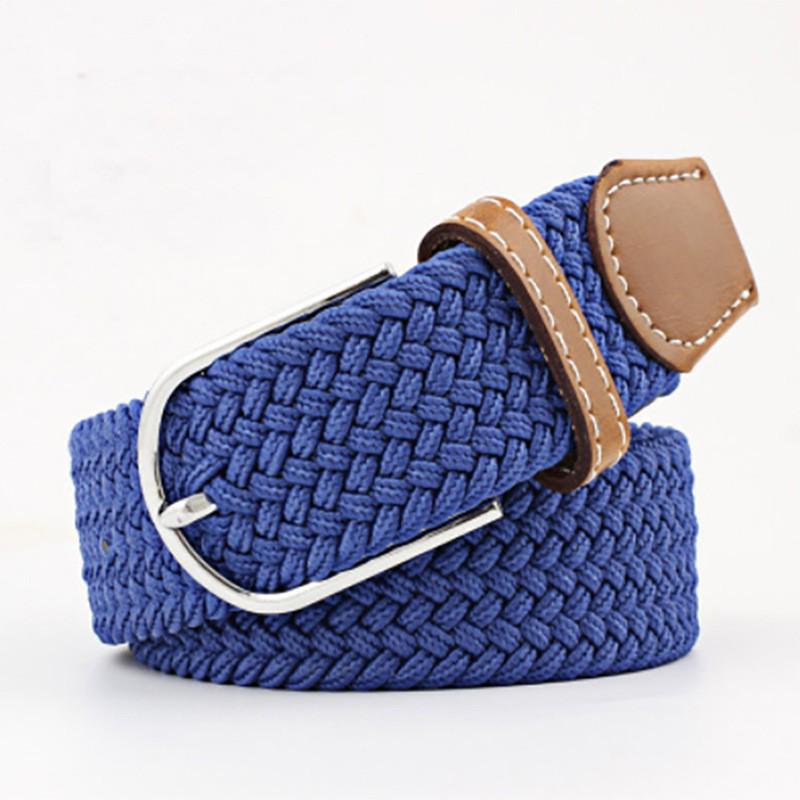 "Trendy Men's & Women's Braided Belts - Elastic Pin Buckle, Korean Style Casual Canvas"