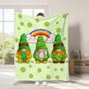 Holiday Special Gnome Custom Print Blanket Snowflake Hat Personalized Blanket for Bedroom Sofa Home Decor Seasonal Gift Use