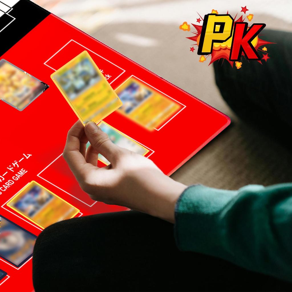 Двуязычный игровой коврик Nami Card Game для боевых карт, Белый боевой коврик, Игровое поле-стадион, Покерный коврик TCG, Игровой коврик для коллекционных карточек и игровой коврик, Для двух игроков -
