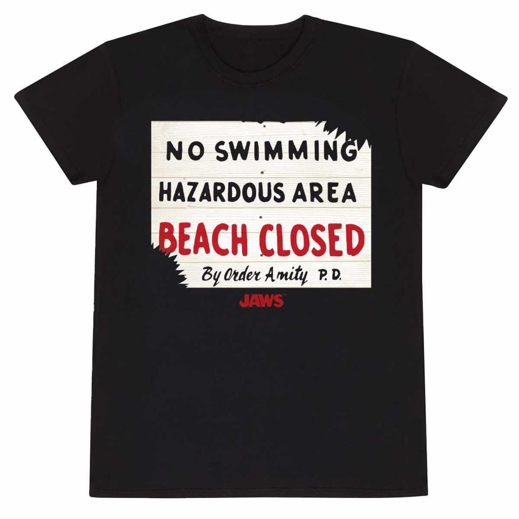 Jaws Unisex Adult No Swimming T-Shirt