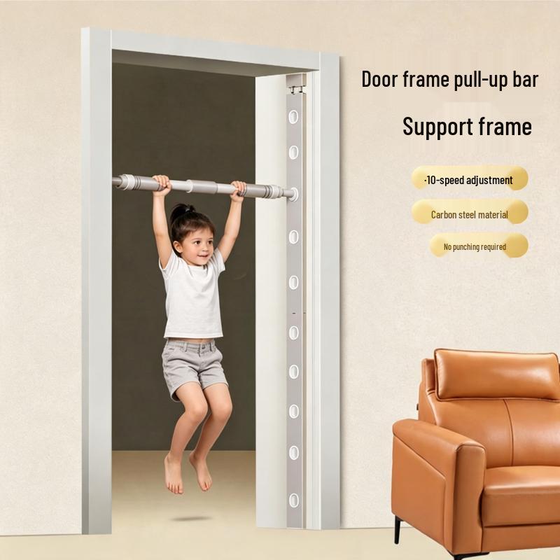 No-Punch Adjustable Door Frame Pull-Up Bar