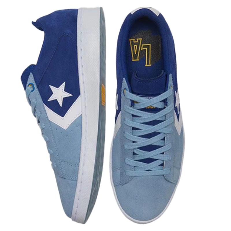 Converse Кеды Cons Pro Leather с цветовыми блоками, повседневные, обволакивающие, низкие, для скейтборда, унисекс, светло-голубые