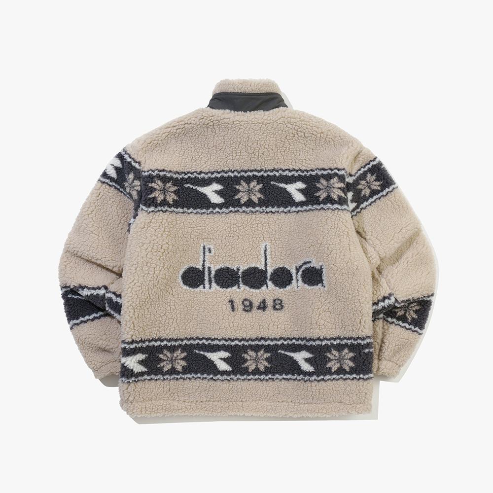 Diadora Morvi Pattern Fleece Jacket Beige