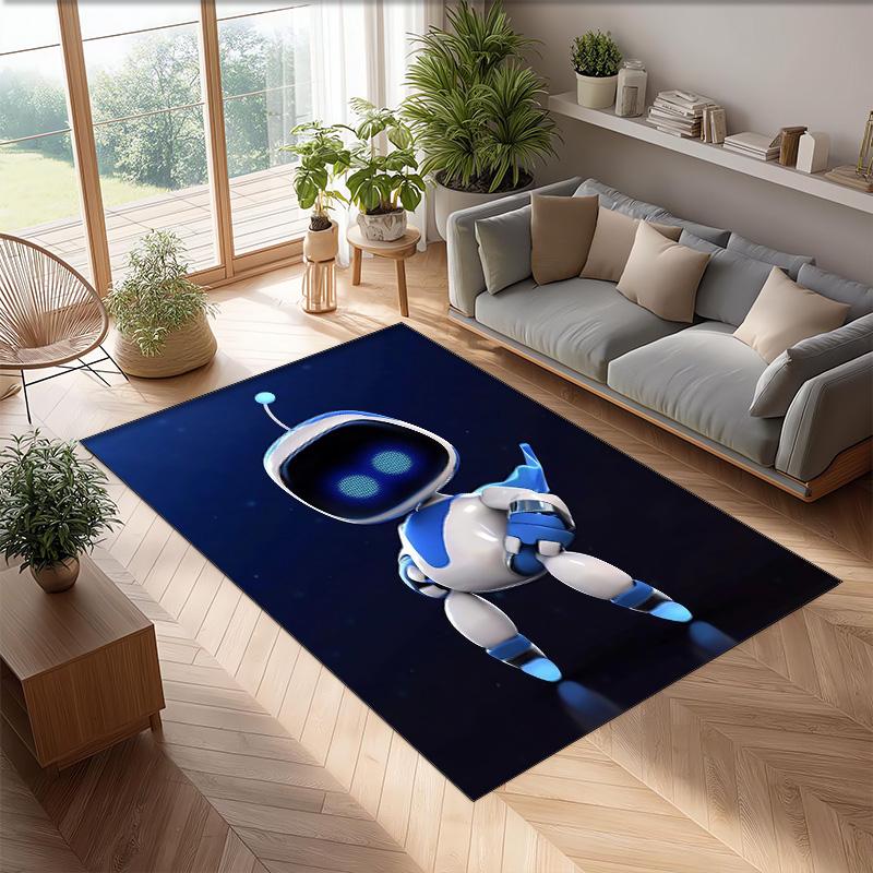 Astro Bot Crystal Velvet Rug, Soft Anti‑Slip Crystal Velvet Carpet for Living Room Bedroom Home Decor