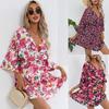 2025 New Women's Fashion Elegant Dress Spring and Summer Printed Slim Waist Trend Loose and Comfortable Dress