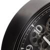 Horloge mécanique noire, métal Diamètre 37 cm Atmosphera
