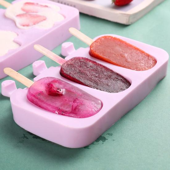 Детские мультяшные формы для мороженого, многоразовые палочки из пищевого силикона, антипригарный дизайн, легко извлекаемая форма для мороженого