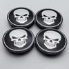 4pcs 56MM ( 51MM I.D) Skull Logo Emblem Car Wheel Center Caps Styling Accessories for Rim Wheels Hub Hubcaps Cover Badge Replace