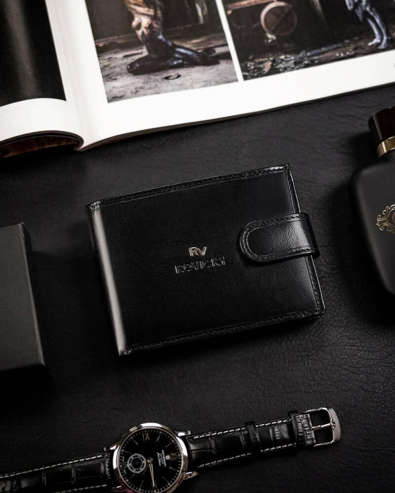 Large men's wallet made of natural leather - Rovicky