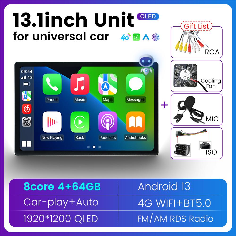 Navifly 13.1" Android All In One 2 Din Universal Car Radio Multimedia Video Player GPS Stereo For Volkswagen Nissan Hyundai Kia