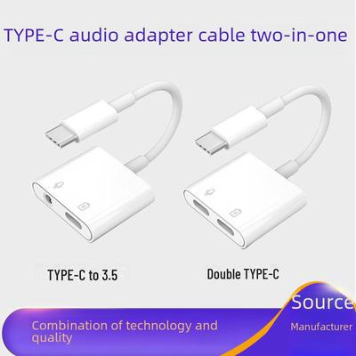 Адаптер для гарнитуры Type-C: Двойная функция: зарядка и аудиозвонки