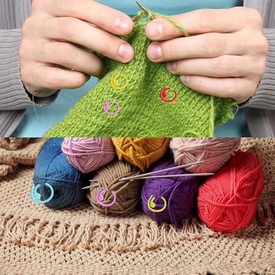 Кольца для натяжения ниток Dragon Crochet Регулируемые кольца для вязания крючком с металлическими спиральными маркерами петель Кольцо-держатель пряжи Dragon с коробкой для хранения