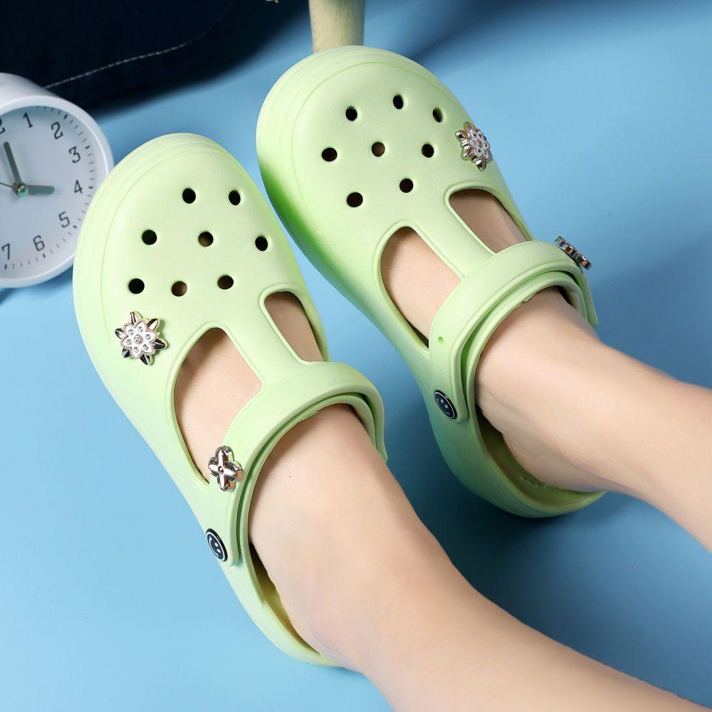 Модные шлепанцы с каблуком, детская обувь, лето 2024, домашние женские тапочки и сандалии, мягкие, удобные, элегантные, Eva, дизайнер Y