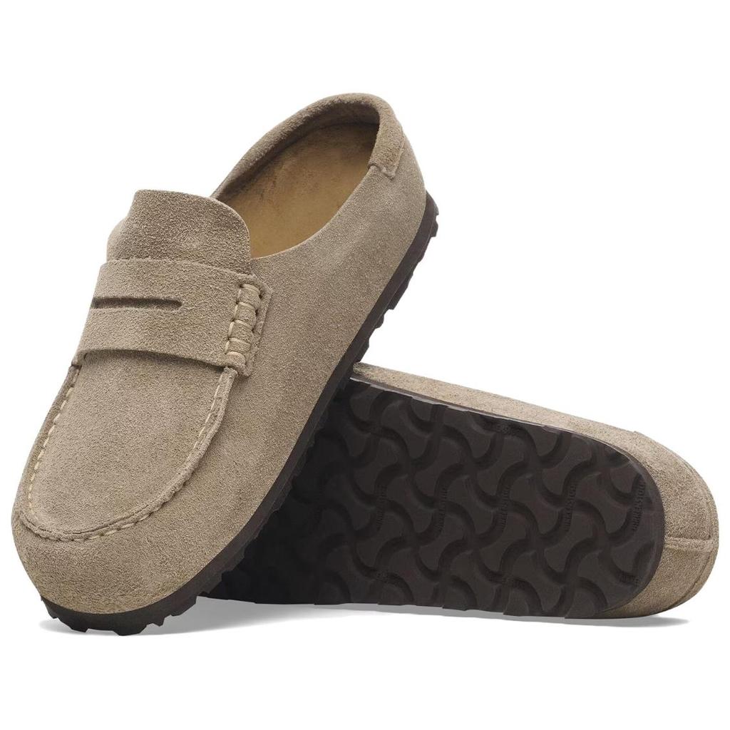 Birkenstock Неаполь Упакованные Модные Удобные Дышащие для улицы Подошва из ЭВА-резины Износостойкие Закрытый носок Шлепанцы Унисекс Шлепанцы Серо-коричневые 1029675