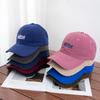 Autumn and winter simple embroidery letter polished cotton baseball hat men's and women's big head circumference casual soft top thermal cap
