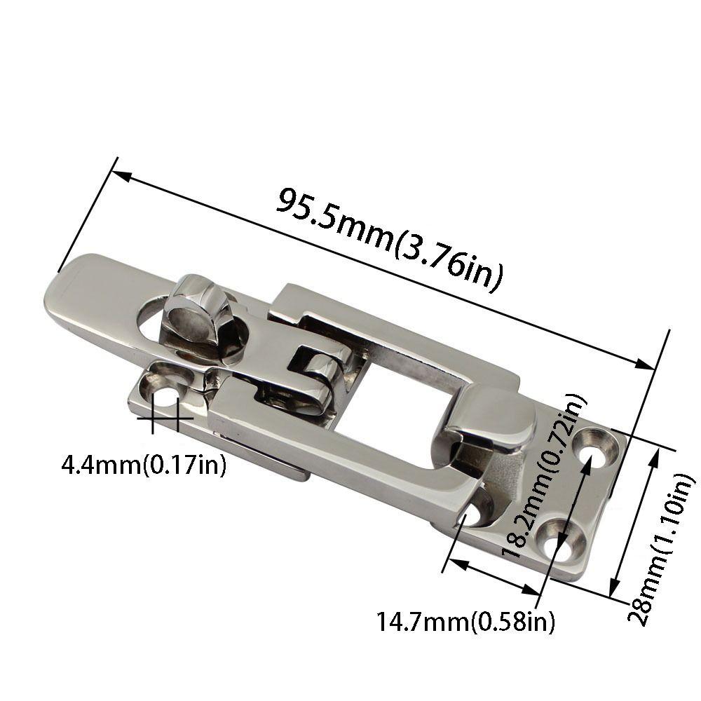 Silver Finish Door Lock Catch Marine Grade Marine Hardware Marine Hold Down Clamp Locker