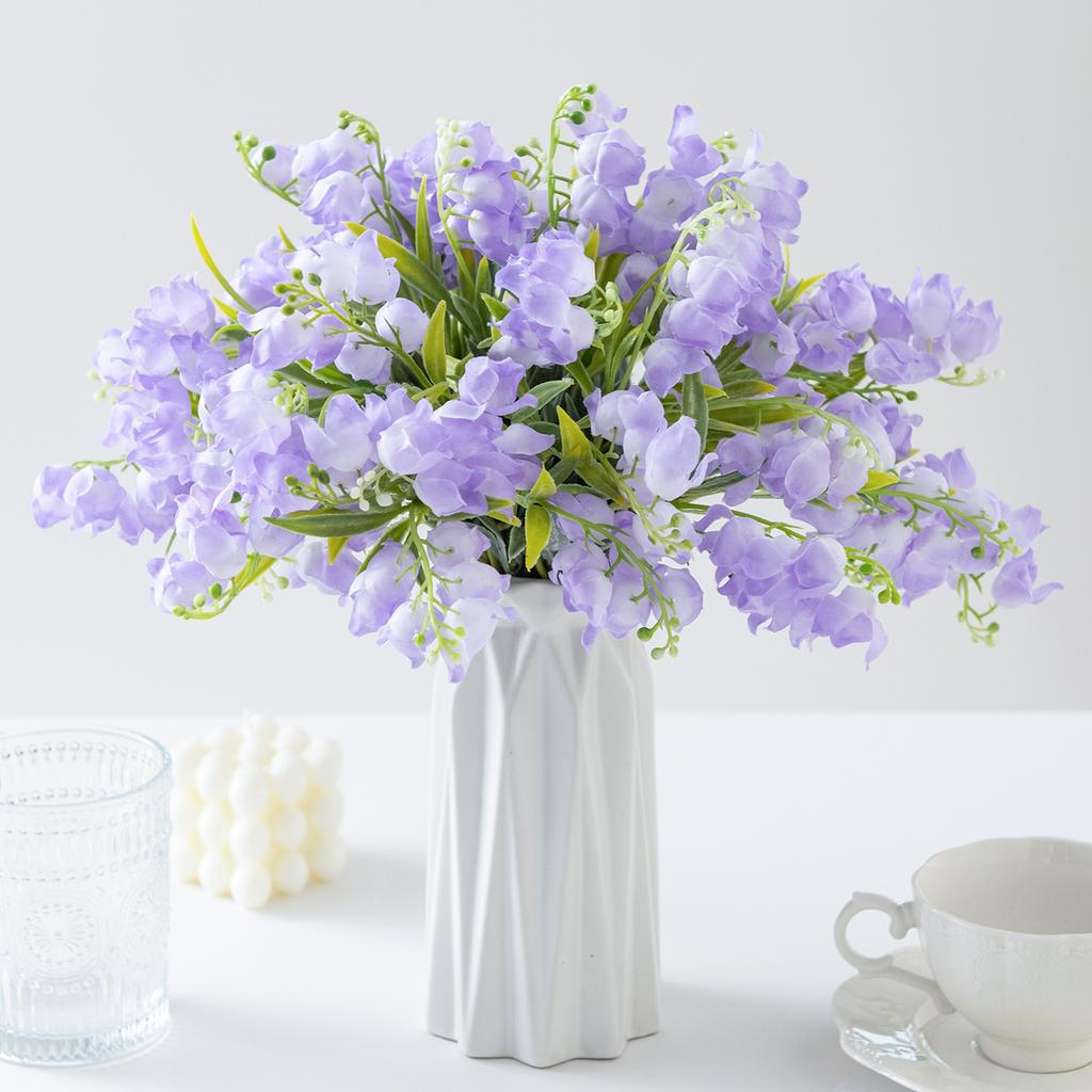 10Pc Artificial Flowers Canterbury Bells Home Room Table Decora Outdoor Garden Bonsai Valentine's Wedding Pretty Ornaments Gifts