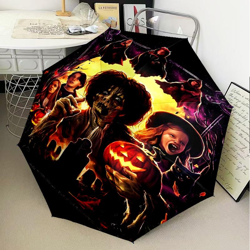 Pocus Halloween Magic Umbrella Folding umbrella, automatic umbrella 8-Frame for Travel, camping Use Gift for Halloween Christmas