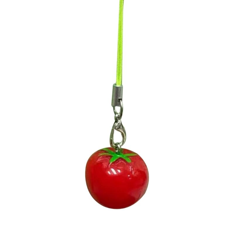 Multi Color Phone Lanyard Fruit Shapes Pendant Wrist Strap Detachable Phone Chains Keyring Portable Accessory for Women